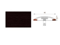 Порог ИДЕАЛ с монтажным каналом 42мм*0,9м, 302 венге черный