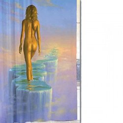 Штора для ванной ZALEL полиэстер, фотопринт, 180*200 см, , арт.DX-009