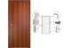 Дверь VERDA Финка с четвертью итальянский орех глухая 600(620)*2024(2036) (замок 2014)