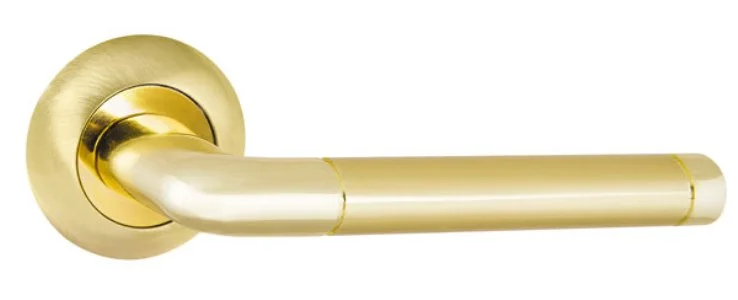 Ручка дверная PUNTO REX TL SG/GP-4 матовое золото/золото 105 мм