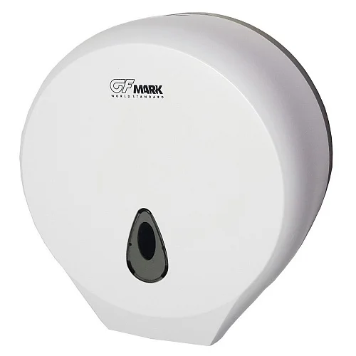 Диспенсер для туалетной бумаги Gfmark барабан Премиум, пластиковый, белый с глазком и ключем, арт.915