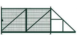 Ворота откатные Profi PE RAL 6005 2.03*6м, вправо