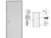 Дверь VERDA Финка с четвертью белая глухая 600(620)*2024(2036) (замок 2018)