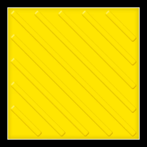 Тактильная плитка ТПУ ДИАГОНАЛЬ 300*300*30 (желтая)