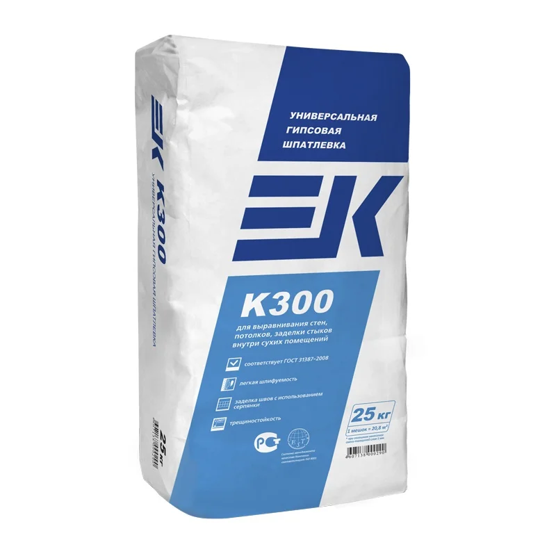 Шпаклевка гипсовая EK K300 универсальная 20 кг