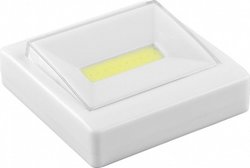 Фонарь-кнопка Feron 1LED 3W 85*85мм, белый, FN1206 (3*AAA в комплект не входят)