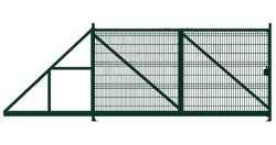 Ворота откатные Profi PE RAL 6005 2.03*4м, влево