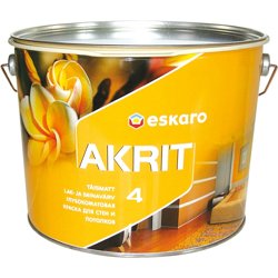 Краска ВД интерьерная акрилатная моющаяся глубокоматовая Eskaro Akrit-4 13кг (9.5л)
