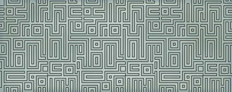 Плитка Azori Nuvola Labirint verde декор 20,1x50,5