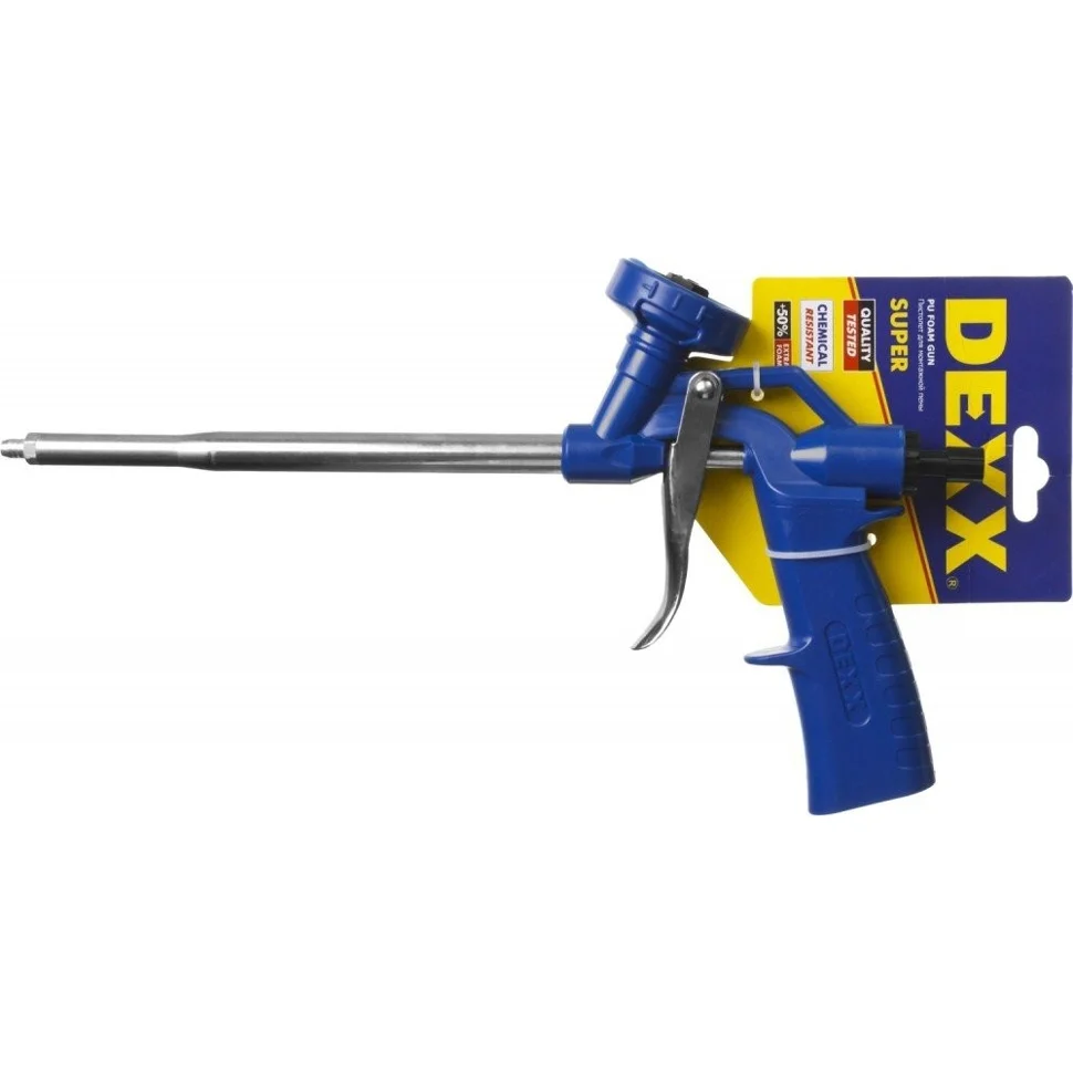 Пистолет для монтажной пены DEXX &quot;MIX&quot; пластиковый химически стойкий корпус, клапаны из нержавеющей стали