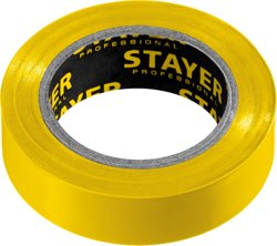 Изолента ПВХ 15мм х 10м желтая, не поддерживает горение, STAYER Protect-10