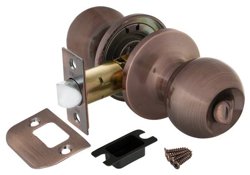 Ручка-защелка фиксатор PUNTO DK672 AC-BK (6072 AC-B) медь