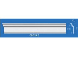 Плинтус потолочный ФОРМАТ 08019E экструзионный 2,0 м