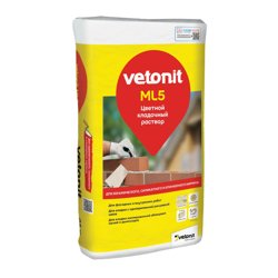 Раствор кладочный VETONIT ML5 цвет 150 кремово-белый 25 кг