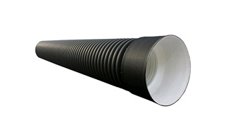 Труба канализационная гофрированная двухстенная FD-Plast D 250/216 с раструбом L-6м, черная SN8