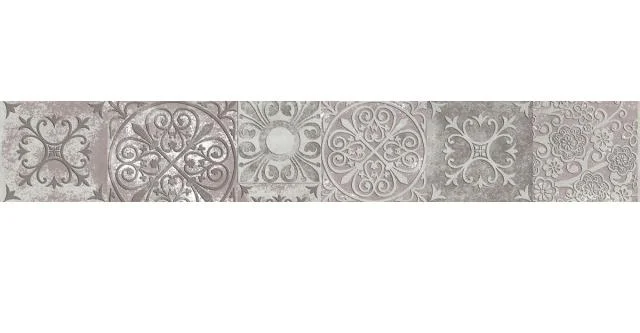 Плитка BELANI Амалфи серый бордюр 9,5х60