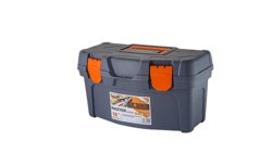 Ящик для инструментов BLOCKER Master Economy 16" серо-свинцовый/оранжевый, 408х218х223мм