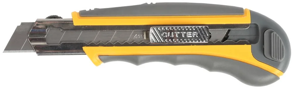 Нож технический 18 мм, STAYER HERCULES-18 с автозаменой и автостопом с доп. фиксатором, 3 лезвия