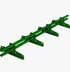 Снегозадержатель трубчатый BORGE на 4-х опорах для профнастила Н-60, Н-75 PE, L=3 м RAL 6002 (зелёная листва) (стандартный цвет)