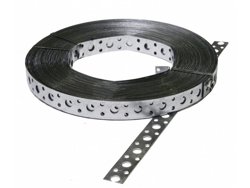 Перфорированная монтажная лента прямая 12х0,70 оцинкованная (бухта 25м)