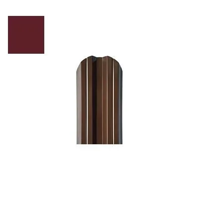Штакетник металлический STYNERGY М-образный фигурный 0.4 мм, PE RAL 3005 (красное вино), ширина 108мм, длина 1.5 м.п.
