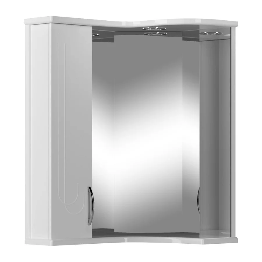Зеркало-шкаф ИРЛЕН Элегия 55 550*750*400 белый со светильником