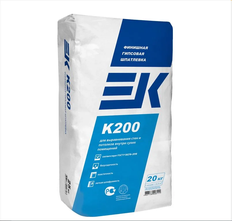 Шпаклевка гипсовая EK K200 LINE универсальная белая 20 кг