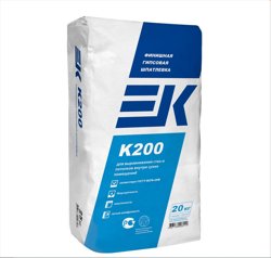 Шпаклевка гипсовая EK K200 LINE универсальная белая 20 кг