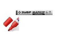 Маркер-краска ЗУБР ПРОФЕССИОНАЛ МК-400 круглый наконечник, 2-4мм, красный