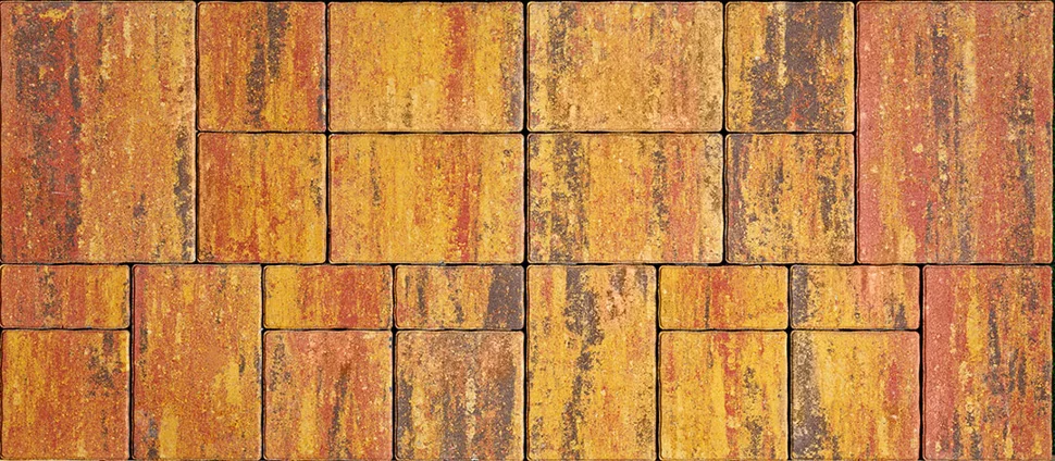 Плитка тротуарная Бавария Мальва КМ-18 1120*490*60 мм (4 элем., комплект 23 шт/0,5488 кв.м.) Color mix верхний прокрас, белый цемент СИЯН