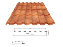 М&#92;черепица Ламонтерра Х, Puretan RAL **, 0.5 мм МеталлПрофиль, 1.19*м2