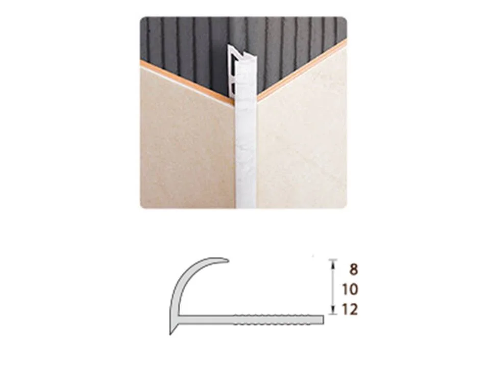 Профиль для плитки ИДЕАЛ наружний 10 мм, белый (длина 2,5 м.п.)
