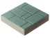Плитка тротуарная Квадрат зеленый с рисунком 300*300*60 мм (0,09 кв.м.) верхний прокрас, серый цемент СИЯН
