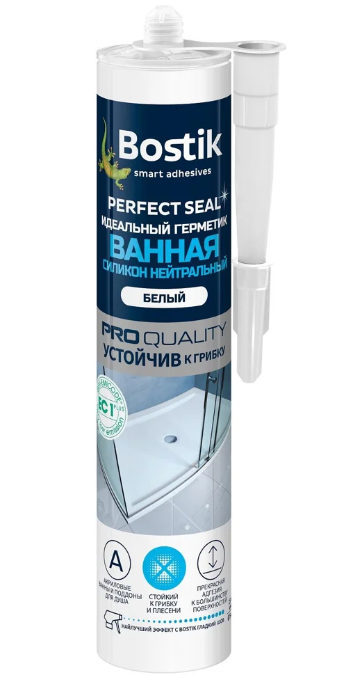 Герметик силиконовый BOSTIK Perfect Seal Ванная Нейтральный белый 280мл (Т-ра перевозки не ниже +5град)