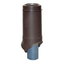 Выход канализации KROVENT Pipe-VT IS (коричневый) 125/100 изол./500