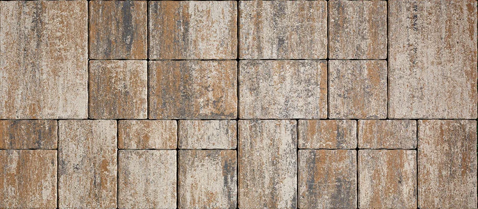 Плитка тротуарная Бавария Песчаник 1120*490*60 мм (4 элем, комплект 23 шт/0,5488 кв.м.) Color mix верхний прокрас, белый цемент, микрофаска СИЯН
