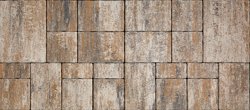 Плитка тротуарная Бавария Песчаник (4 элем) Color mix верх. прокрас, белый цемент, микрофаска СИЯН(7,046 м2/поддон-13рядов)