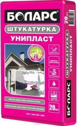 Штукатурка цементно-известковая БОЛАРС УНИПЛАСТ машинного и ручного нанесения 20 кг