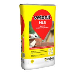 Раствор кладочный VETONIT ML5 цвет 155 серый 25 кг