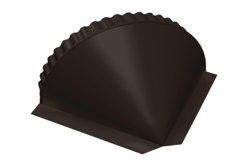Заглушка конька полукруглого торцевая (Kонусная) Satin MATT PE, RAL **, GL