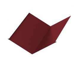 Ендова нижняя Norman RAL 3011 (красно-коричневый) (298*298) 0,5мм, длина 2 метра
