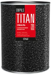 Эмаль ОРЕОЛ ТИТАН с молотковым эффектом алкидно-стирольная чёрная 2,5 кг