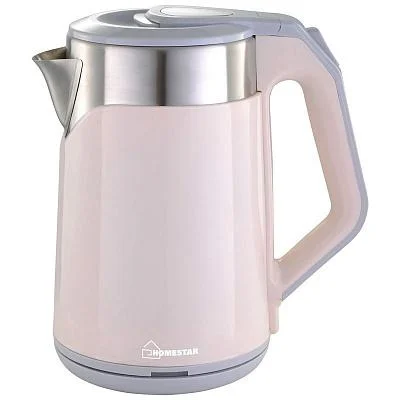Чайник HOMESTAR HS-1019 1,8 л, стальной, розовый