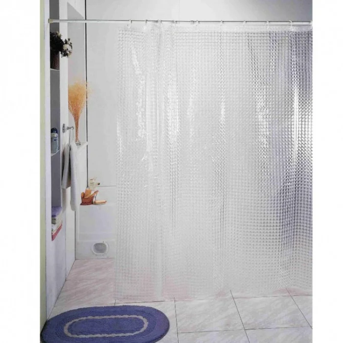 Штора для ванной ZALEL 3D PVA 100%, 180*180см, арт. 3D- YH-100 Transparetn