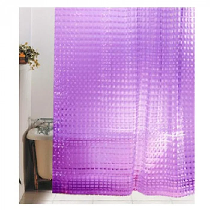 Штора для ванной ZALEL 3D PVA 100%, 180*180см, арт. 3D- YC-152 Purple