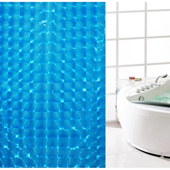 Штора для ванной ZALEL 3D ЕVA 100%, 180*180см, с кольцами, арт. FG-1001G