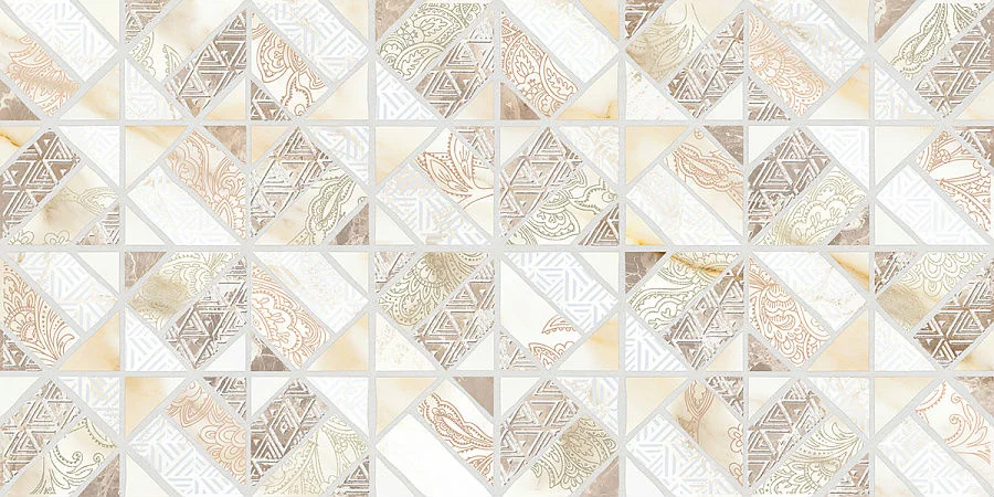 Плитка Azori Calacatta Royal декор &quot;Geometria&quot; 63,0x31,5*9,5мм