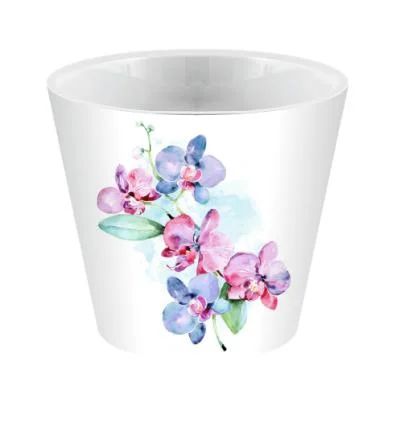 Горшок для цветов London Orchid Deco D 160 мм, 1,6 л голубая орхидея