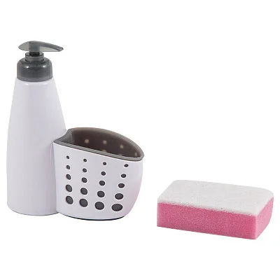 Диспенсер для жидкого мыла с местом для хранения губки для посуды РЫЖИЙ КОТ Dispenser