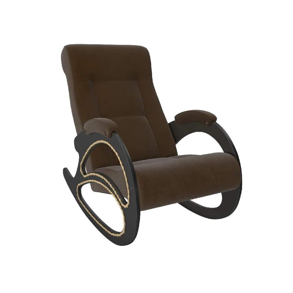 Кресло-качалка, обивка Verona Brown, каркас венге (модель 4)